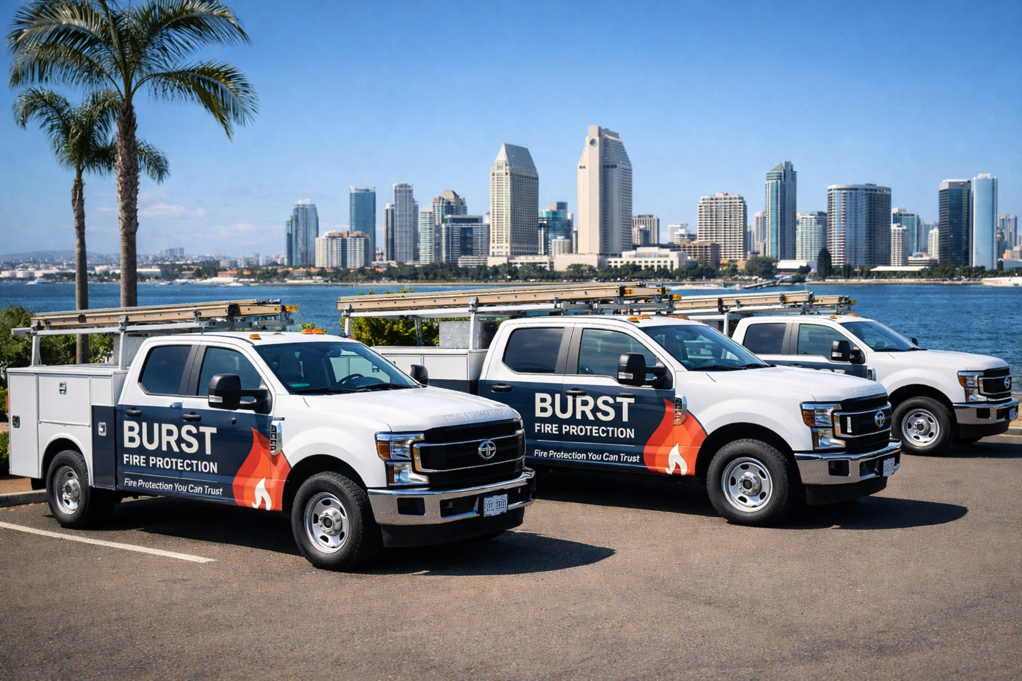 Burst service truck